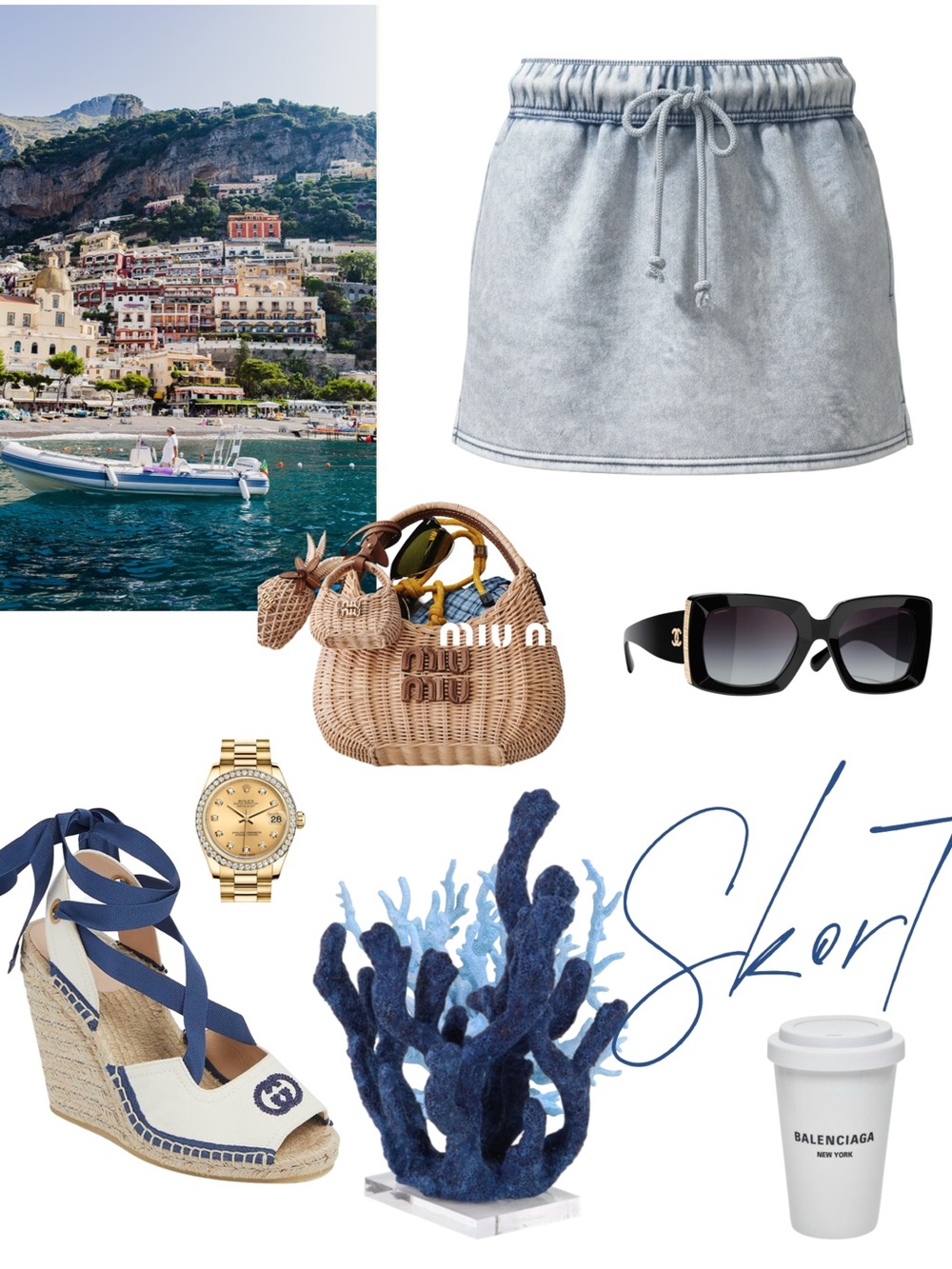 Blue Wash Skort
